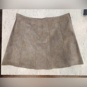 DKNY Jeans Suede Camel Miniskirt 10